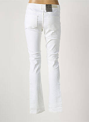 Pantalon slim țesătură poplin mărime normală alb VERO MODA femeie