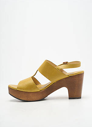 Sandale/pantofi decupați material neted toc de 7 la 9 cm verde NEOSENS femeie