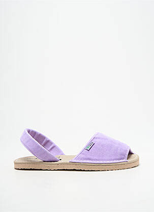 Sandale/pantofi decupați vârf deschis toc plat până la 3 cm violet NATURAL WORLD femeie