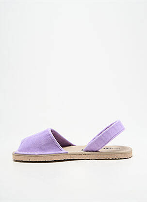 Sandale/pantofi decupați vârf deschis toc plat până la 3 cm violet NATURAL WORLD femeie