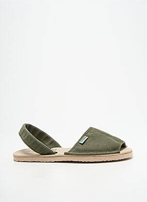 Sandale/pantofi decupați vârf deschis toc plat până la 3 cm verde NATURAL WORLD femeie