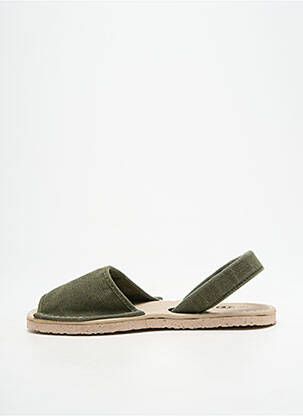 Sandale/pantofi decupați vârf deschis toc plat până la 3 cm verde NATURAL WORLD femeie
