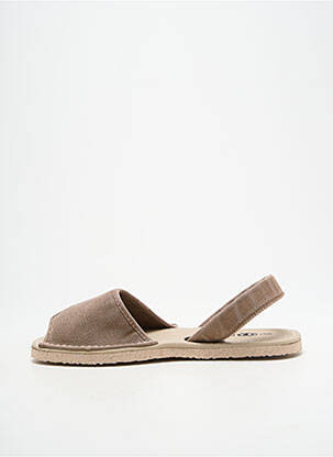Sandale/pantofi decupați vârf deschis toc plat până la 3 cm bej NATURAL WORLD femeie