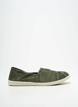 Slip-on-uri vârf rotund toc plat până la 3 cm verde NATURAL WORLD femeie