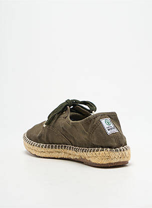Espadrile închidere cu șireturi toc plat până la 3 cm verde NATURAL WORLD femeie