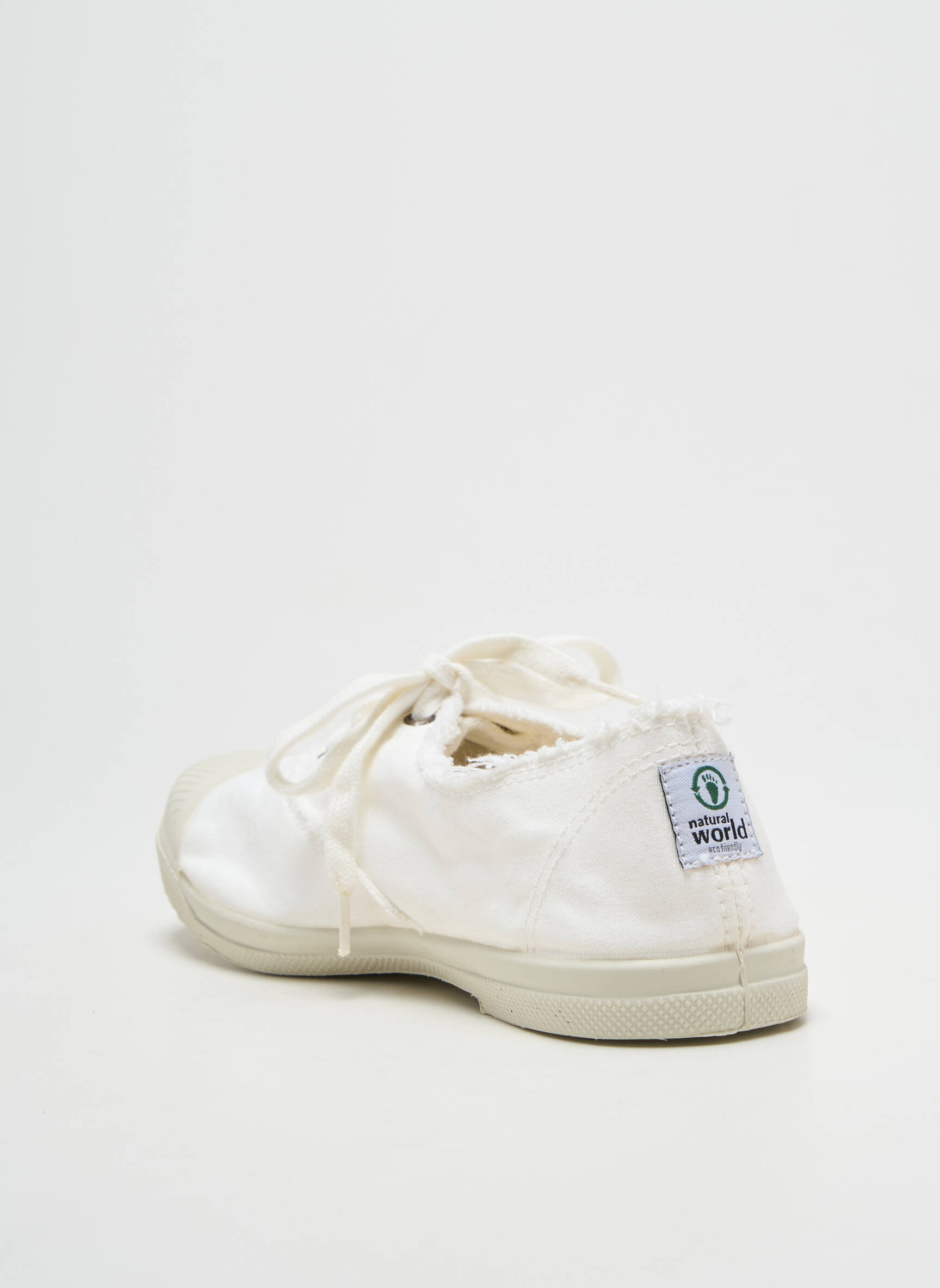 Adidași vârf rotund toc plat până la 3 cm alb NATURAL WORLD femeie