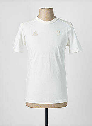 Tricou croială cambrată mâneci scurte alb LE COQ SPORTIF bărbat