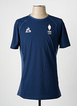 Tricou croială cambrată mâneci scurte albastru LE COQ SPORTIF bărbat