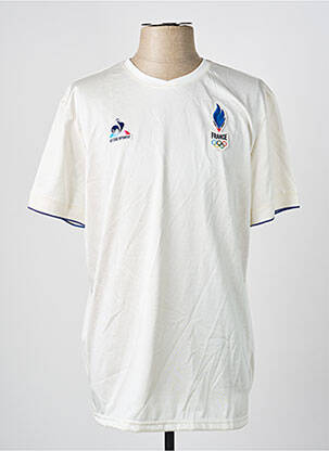 Tricou broderie mâneci scurte alb LE COQ SPORTIF bărbat