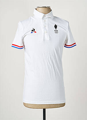 Polo serigrafie mâneci scurte alb LE COQ SPORTIF bărbat