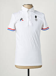 Polo croială cambrată mâneci scurte alb LE COQ SPORTIF homme