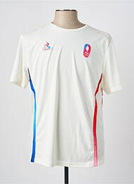 Tricou broderie mâneci scurte alb LE COQ SPORTIF homme
