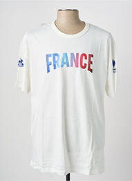 Tricou croială dreaptă mâneci scurte alb LE COQ SPORTIF homme