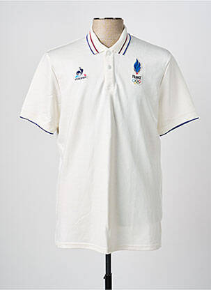 Polo croială dreaptă mâneci scurte alb LE COQ SPORTIF bărbat