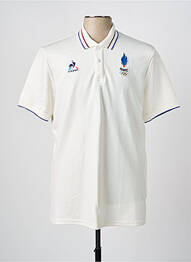 Polo croială dreaptă mâneci scurte alb LE COQ SPORTIF homme