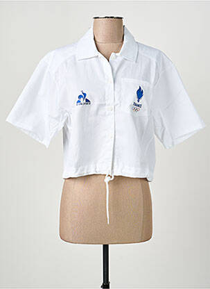 Cămașă croială dreaptă mâneci scurte alb LE COQ SPORTIF femeie