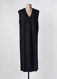 Rochie pulover croială dreaptă fără mâneci negru MINIMUM femme