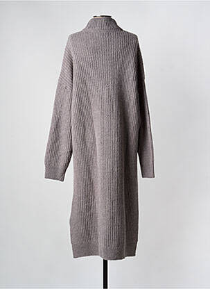 Rochie pulover guler col înalt mâneci lungi gri MINIMUM femeie