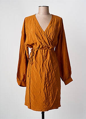 Rochie midi galben MINIMUM femeie