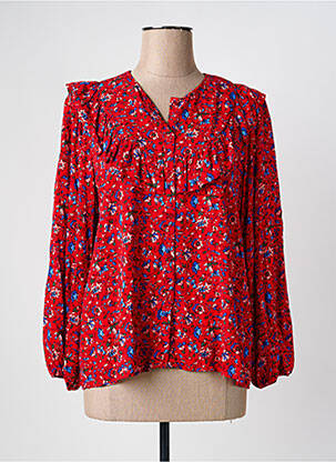 Cămașă imprimeu floral mâneci lungi roșu I.CODE (By IKKS) femeie