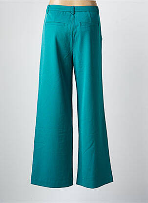 Pantalon larg țesătură crep verde MINIMUM femeie