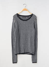 Pulover croială dreaptă mâneci lungi negru TEDDY SMITH fille