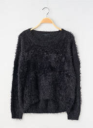 Pulover croială dreaptă mâneci lungi negru TEDDY SMITH fille