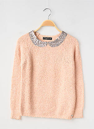 Pulover croială dreaptă mâneci lungi roz TEDDY SMITH fille