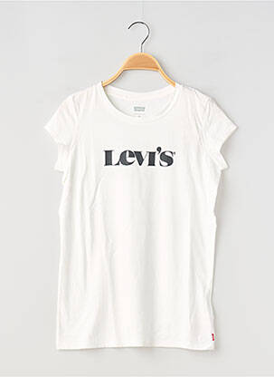 Tricou croială dreaptă mâneci scurte alb LEVI'S fată