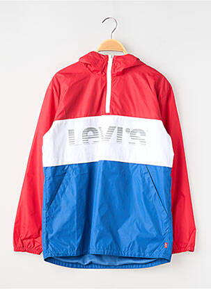 Jachetă vânt serigrafie cu glugă roșu LEVI'S băiat