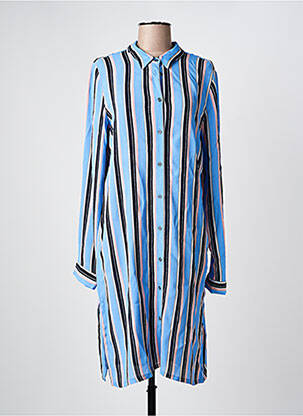 Rochie midi croială fluidă mâneci lungi albastru KAFFE femeie
