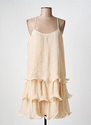 Rochie midi bej VERO MODA femeie