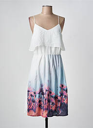 Rochie midi imprimeu fantezie bretele subțiri alb VERO MODA femme