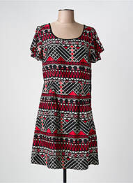 Rochie midi imprimeu fantezie mâneci scurte negru VERO MODA femme