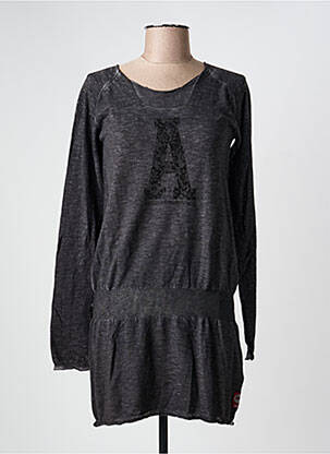 Rochie midi mâneci lungi mâneci lungi gri CHIPIE femeie
