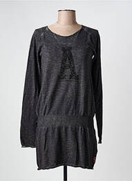 Rochie midi mâneci lungi mâneci lungi gri CHIPIE femeie