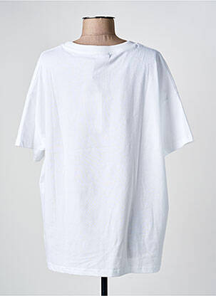 Tricou croială dreaptă mâneci scurte alb KAFFE femeie