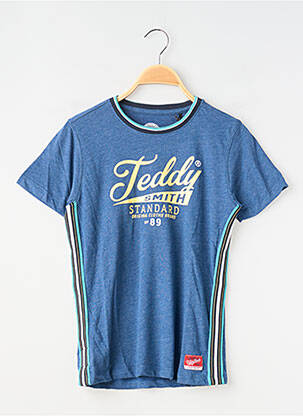 Tricou croială dreaptă mâneci scurte albastru TEDDY SMITH băiat