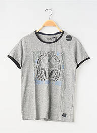 Tricou croială dreaptă mâneci scurte gri TEDDY SMITH garcon