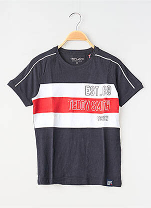 Tricou imprimeu fantezie mâneci scurte negru TEDDY SMITH băiat
