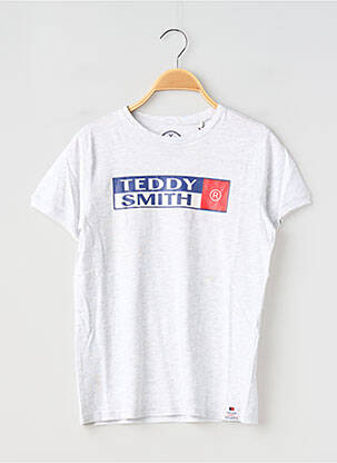 Tricou croială dreaptă mâneci scurte alb TEDDY SMITH băiat