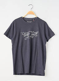 Tricou croială dreaptă mâneci scurte gri TEDDY SMITH garcon