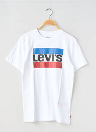 Tricou croială dreaptă mâneci scurte alb LEVIS garcon