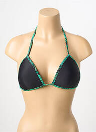 Sutien de costum de baie închidere cu legături de legat top triunghiuri negru PIECES femeie