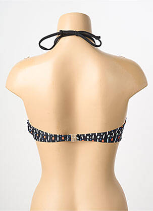 Sutien de costum de baie bretele elastice reglabile sutien balconet cu decolteu înalt negru PIECES femeie
