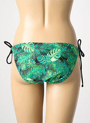 Chiloți de baie imprimeu floral bikini verde PIECES femeie