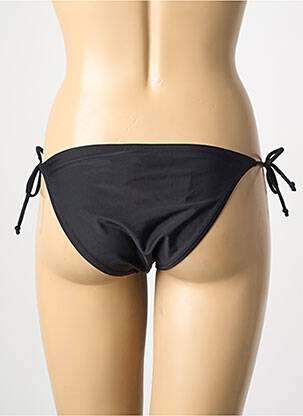 Chiloți de baie țesătură satinată bikini negru PIECES femeie