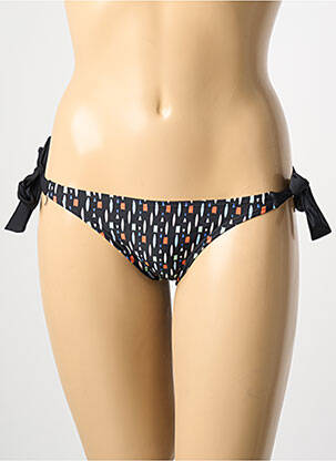 Chiloți de baie țesătură satinată bikini negru PIECES femeie