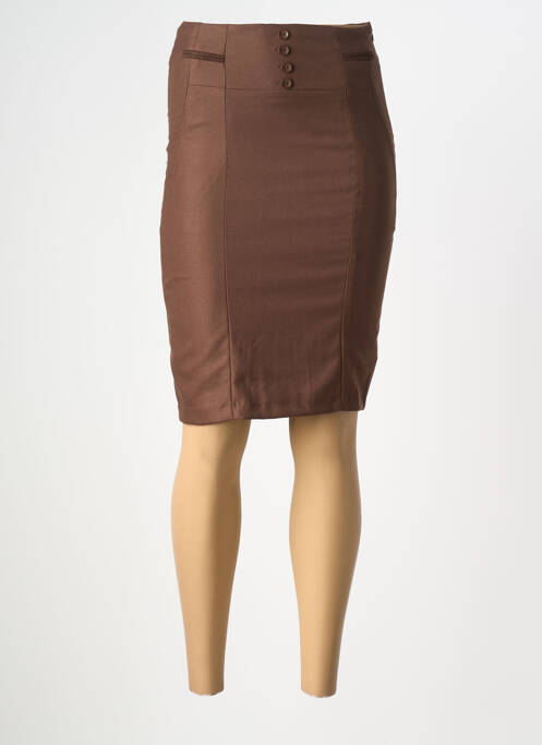 Fustă midi maro VERO MODA femeie