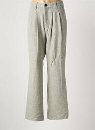 Pantalon drept închidere cu fermoar sub clapetă cu nasturi gri LAURENCE BRAS femme
